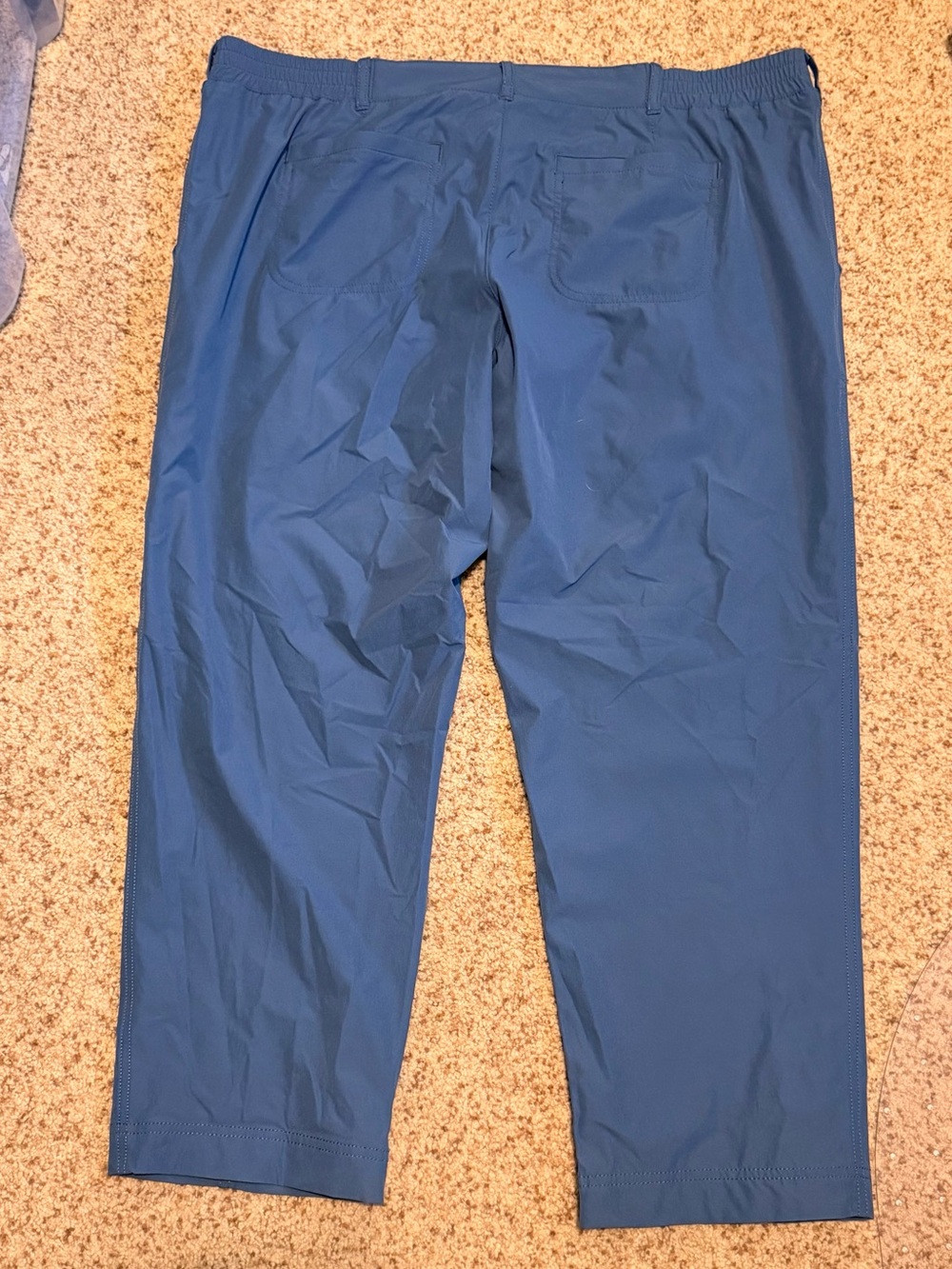 Kirkland brand size 16 blue khaki ankle/ folded capris pants with zipper pocket